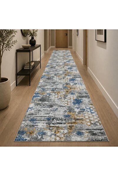 OEM Traversa Antiderapanta Yildiz, Multicolor, Poliester, Latime 80 cm