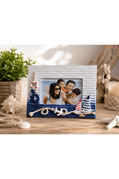 SPR Wooden Frame with Nautical Decor for Hanging and Wall Decoration - 18X23 cm
