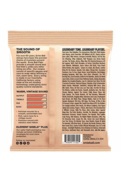 NO BRAND Corzi ERNIE BALL 2800 Flatwound (50-110) Scurte
