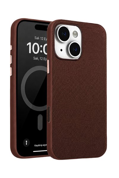Fuchsia iPhone 15 Vero Magneticsave Cover Compatible with Apple - Brown