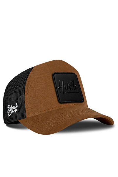 BlackBörk Hustle Black Logo Camel-Black Trucker Hat