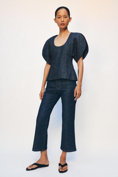 Buti Allbucks Za *Ra Zw Collection Cropped Flare Mid Waist Jean Pants Abzra00150