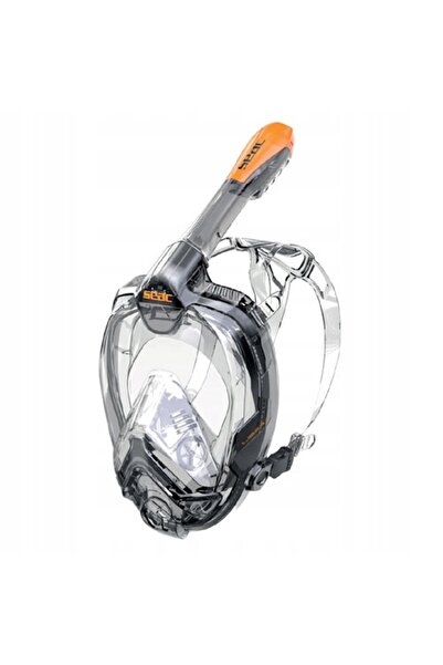 NO BRAND Mască integrală de snorkeling SEAC Libera negru/verde lime L-XL