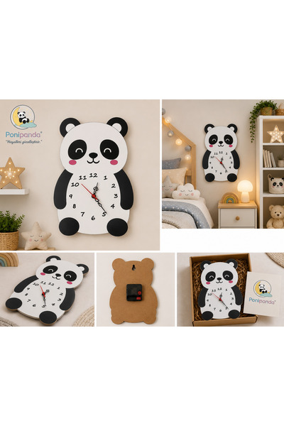 panda fügürlü duvar saati