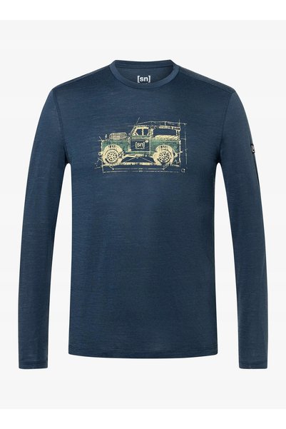 NO BRAND Bluză fără glugă Super. Willi LS - afine/diverse XL