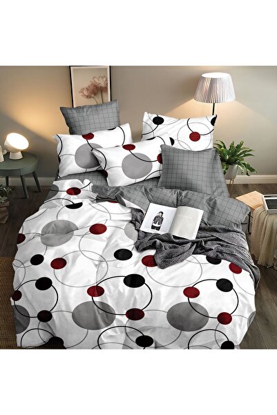 CHIRASO Bedding Set, 4 Pieces, Satin Cotton , Stretchy Sheet 180x200cm, Duvet...