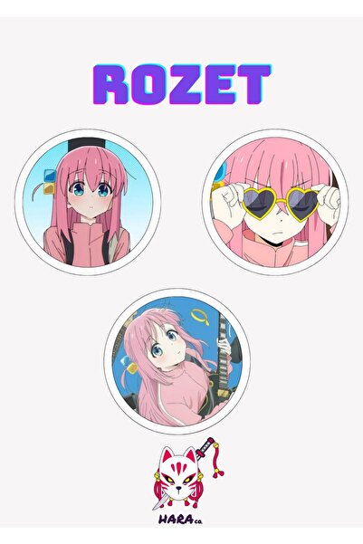 Hara Company the Rock! Animesi Gotou Hitori Rozet Seti / Çanta Süsü