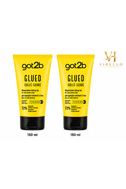 Got2B Set 2 Geluri de Păr Schwarzkopf Glued, Fixare Ultra Puternică Nivel 6, ...