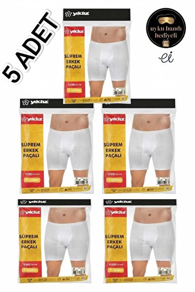 Yıldız Çamaşır 5-Pack 100% Cotton 1. Class Men's Long Underpants - Extra Flex...