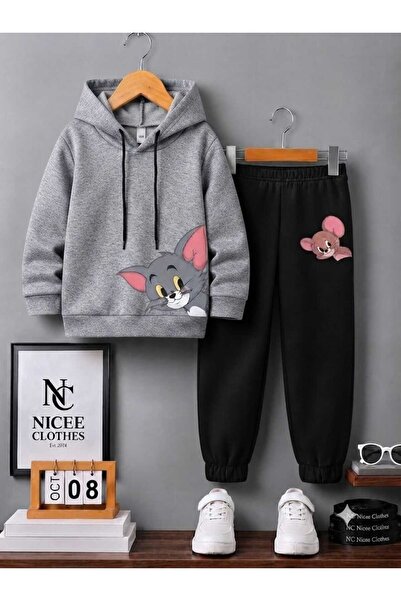 NC Nicee Clothes SET DE TRENING PENTRU COPII UNISEX (IMPRIMEU TOM ȘI JERY CU ...