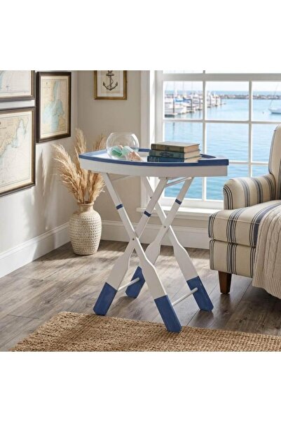 SPR Wooden Boat Design Table Nautical Decor Living Room Decor 35X63X69 cm