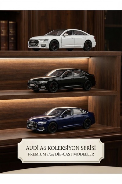 oruçoyuncak Audi A6 Long Araba Audi A6 1:24 Diecast Metal Model Araba Araba Sesli Işıklı