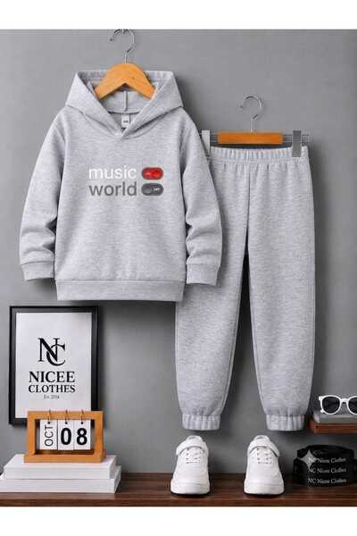 NC Nicee Clothes SET DE TRENING PENTRU COPII UNISEX (IMPRIMAT MUSİC WORLD, DE...