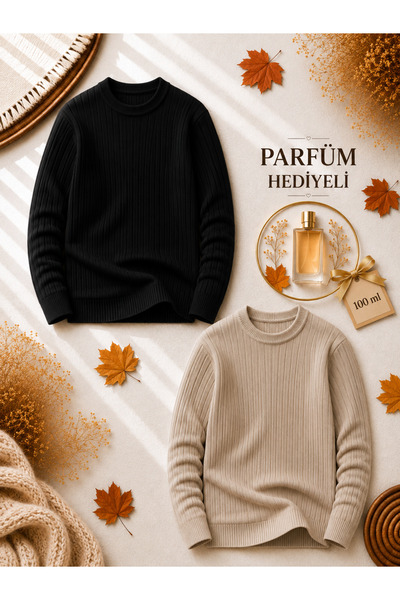 legends butik Muški set od 2 komada rebrastog pletenog džempera + 100 ml parf...