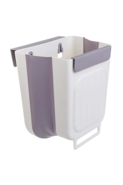 OEM Cos de Gunoi Suspendat Pliabil din Plastic Ecru Gri 6L