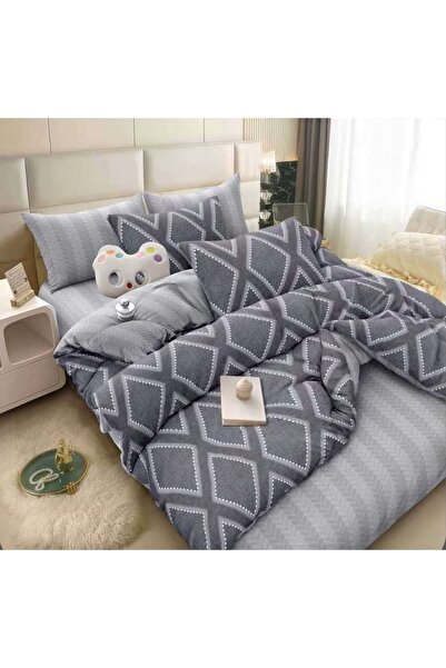 CHIRASO Bedding Set, 4 Pieces, Satin Cotton , Stretchy Sheet 180x200cm, Duvet...