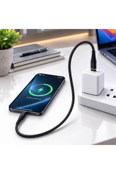 Phanfone كابل شحن LUTORS C203 تايب سي إلى تايب سي 20 واط بطول 1.2 متر، شحن سر...