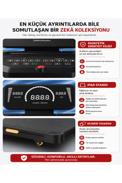 POBO KB-900 4HP Yürüme Ve Koşu Bandı 10 katmanlı Bluetooth Koşu cihazı aleti Kademeli Otomatik Eğim