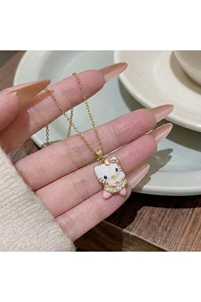 Heda Jewelry قلادة هالو كيتي بتصميم راقصة الباليه - قلادة فولاذية مستوحاة من ...