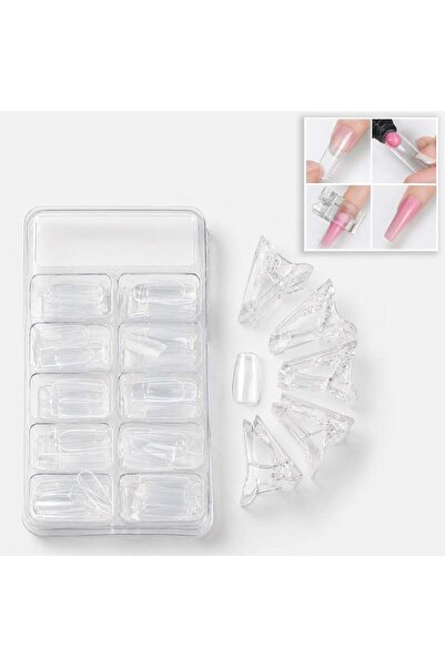 OEM Set of Reusable Square Forms for Acrygel & 5 Clips - 100pcs