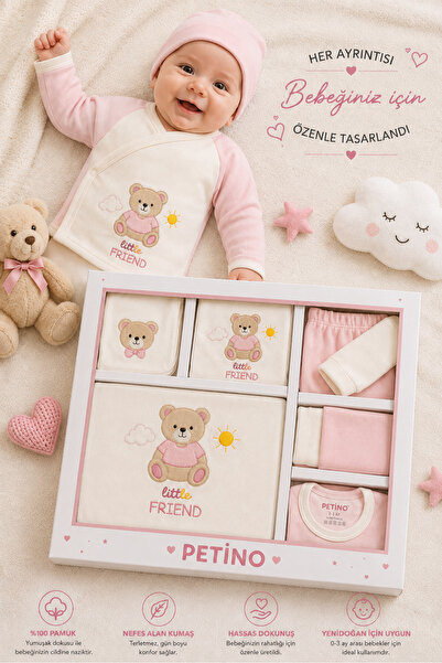 Petino 10 Piece Newborn Hospital Discharge Set 100% Cotton Special Boxed Baby...