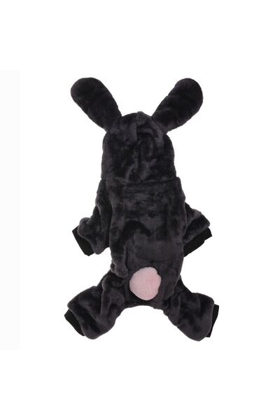 OEM Gray Faux Fur Bunny Jumpsuit for Pets (M) XLarge
