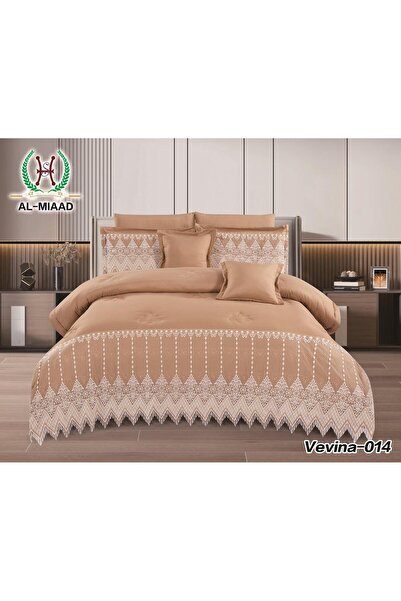 Ropi Nefren 8 Piece Lace Duvet Cover Set - Microfiber with Luxurious Detailing