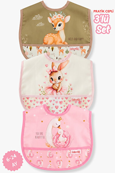 Bebechi 3-Piece Combination Girl Set (Liquidproof) Activity and Pocketed Baby...