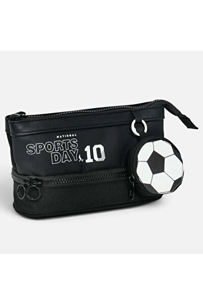 OEM Penar Oval Negru cu Portofel Minge de Fotbal 20x8x12cm