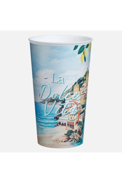 OEM Pahar Plastic cu Imprimeu Amalfi 650ml