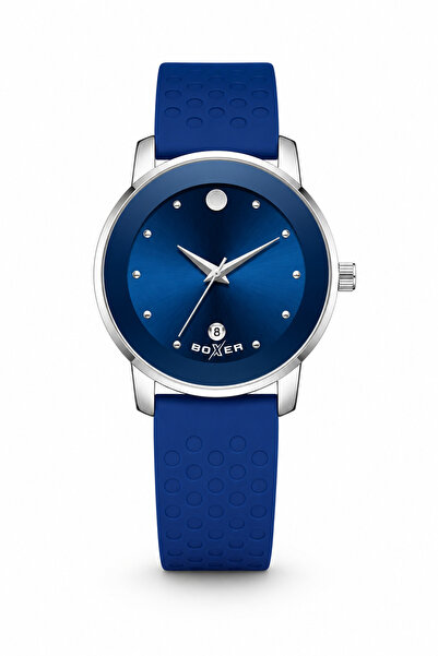 BOXER BX-078 Analog Wrist Watch – Blue Sunburst Dial, Silver-Tone Case, Blue ...