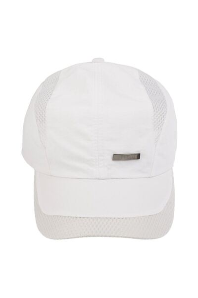 OEM White Cap with Mesh & "SPORT" Sticker for Men