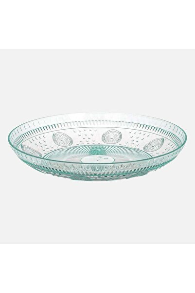 OEM Mint Green Plastic Plate with Patterned Ø25.7cm
