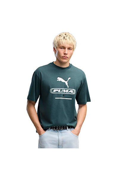 Puma Sport Street Boxy Graphic Erkek Yeşil Günlük Stil T-Shirt 69432169