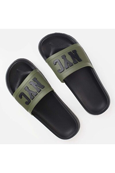 OEM Papuci Plaja Tip Slides Negri cu Dungi Kaki NYC pentru Barbati 45-46