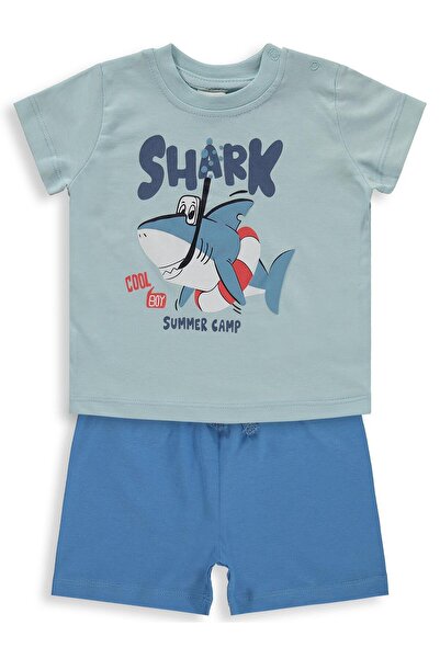 Civil Baby Shark Printed 6-18 Months Set - Blue