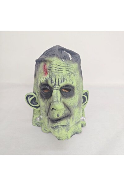 NET MARKET Halloween Silikon Maske Frankenstein Yeşil Canavar - Cadılar Bayra...
