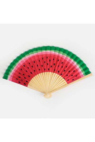 OEM Bamboo Fan with Patterned 21cm