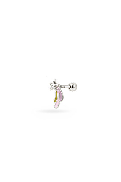 LéO Silver And More 925 Ayar Gümüş Kuyruklu Yıldız Figürlü Tragus Helix Kıkır...