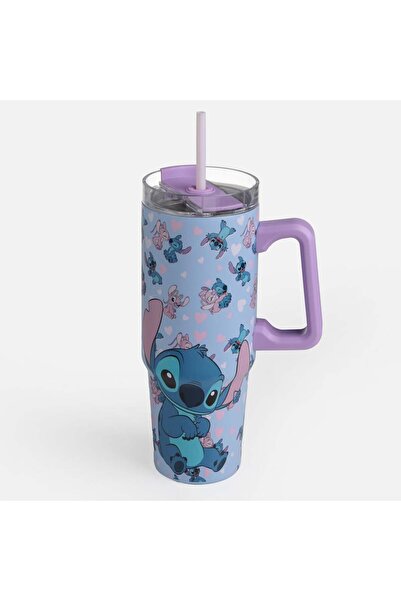 OEM Pahar Termos de Inox Lila Stitch cu Maner 900ml