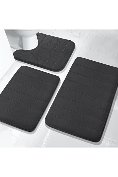 Vinnatsu سجادة من فيناتسو بشكل مستطيل و U من مخمل مرجاني وفوم ذاكرة رمادي للح...