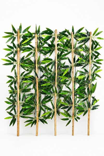 etxShop Yapay Yapraklı Dekoratif Bambu Çubuğu 110Cm 5 Adet