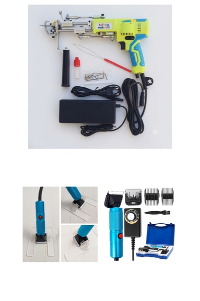 tufty Mini Tufting Set (AK-V Tufting Makinesi (TABANCASI) ve Tıraş Makinesi)