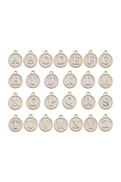 Choice5 A-Z White 26pcs 26pcs 12*14mm A-Z Letter Charms Enamel Charms Alphabe...