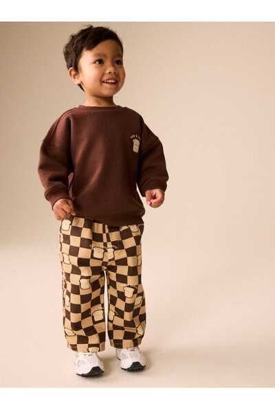 CHİCKİDSWEAR Erkek Çocuk Oversize Sweatshirt Pantolon 2’li Takım – Günlük Kombin