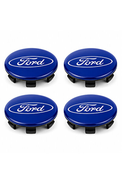 Genel Markalar FORD Uyumlu Jant Göbeği / 56-52 / MAVİ / Jant Kapak Göbeği 4 Adet