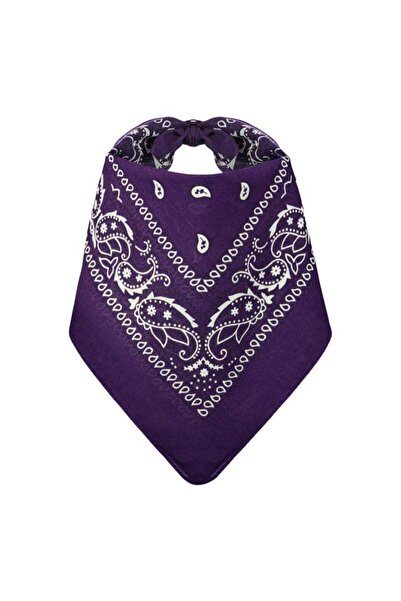 CATIANO Bandană din Bumbac Mov Paisley 54x54cm