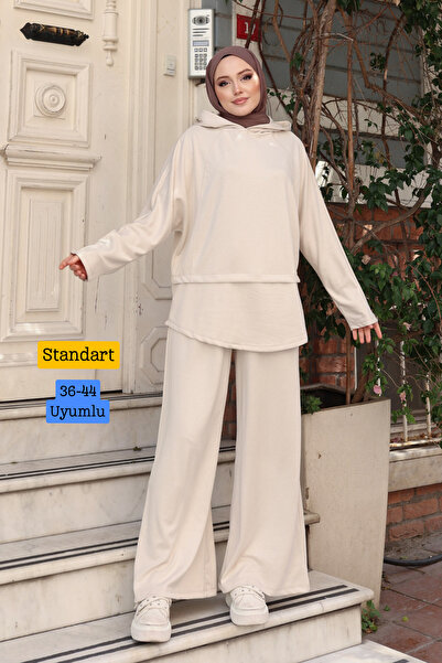 Mogi Butik Γυναικείο Σετ Oversize με Κουκούλα Casual Sports Oysh Modal 3224