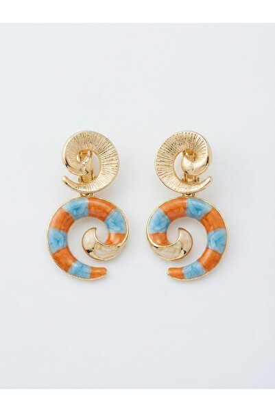 1PARÇAMAVİ Non-Perforated Women's Pinch Earrings - Sea Shell Earrings