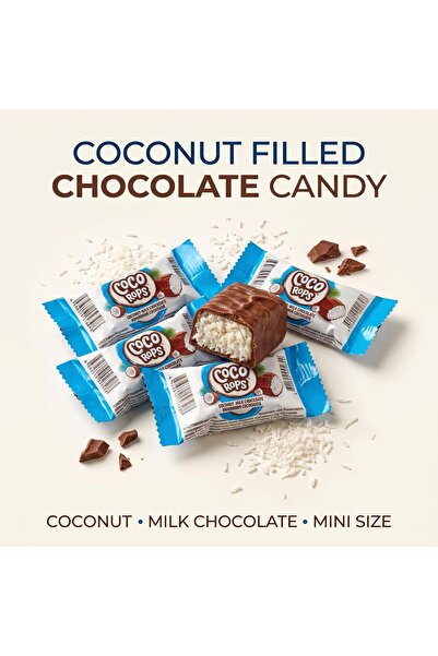 Beyoğlu Çikolata Coco Rops Mini Baton de nucă de cocos 16.5g x 180 bucăți